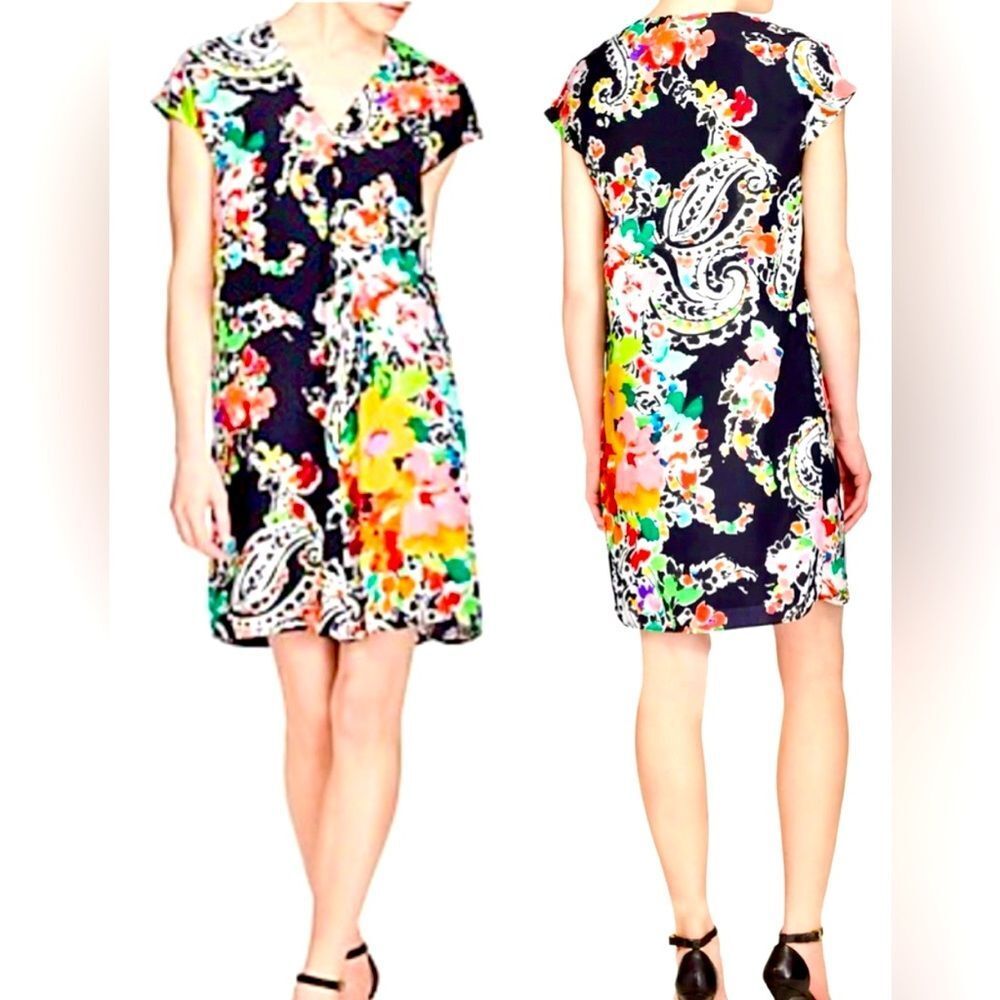 RALPH LAUREN V NECK SHIFT STYLE DAY DRESS WOMENS SIZE 12